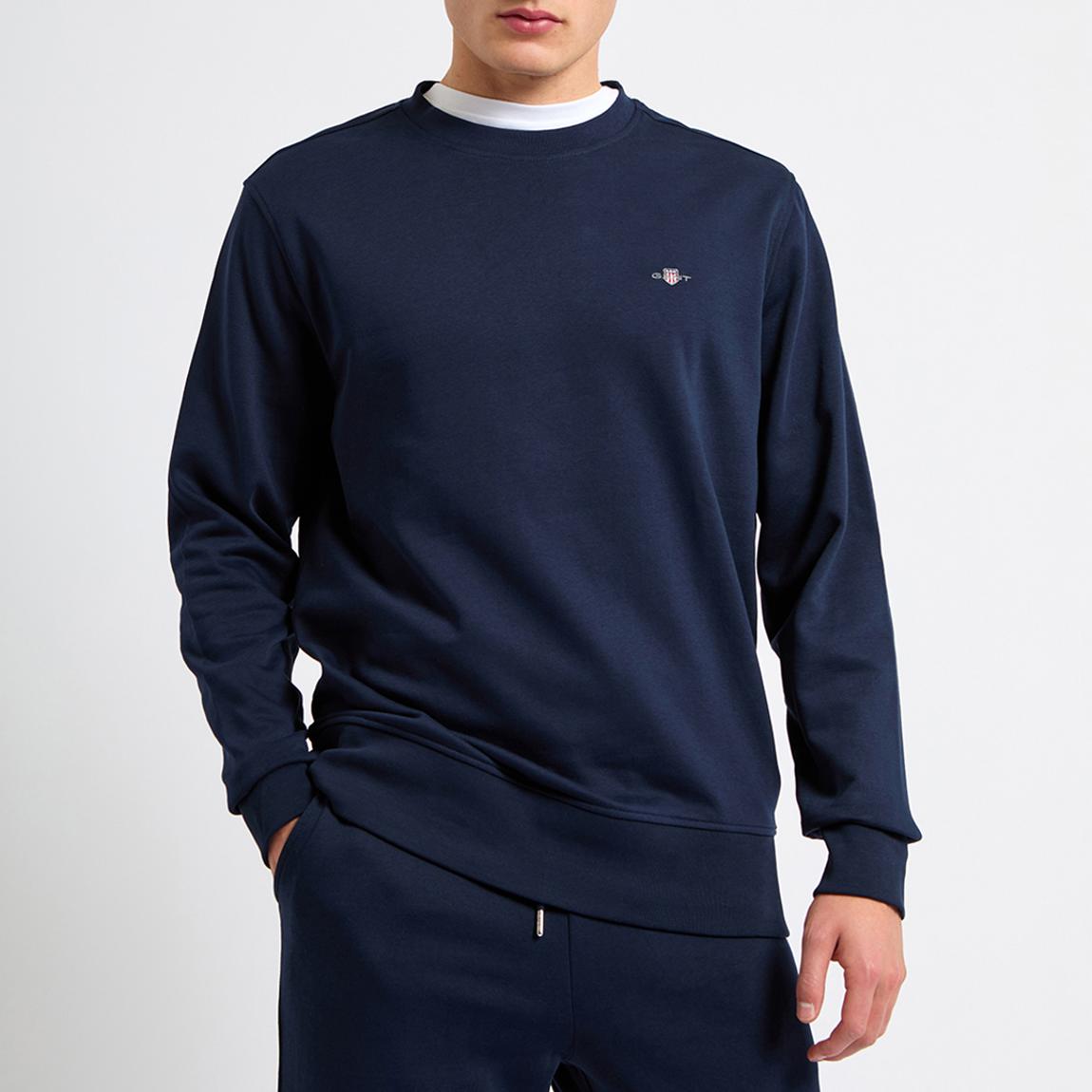 Navy Shield Logo Crew Neck Sweatshirt main product photo