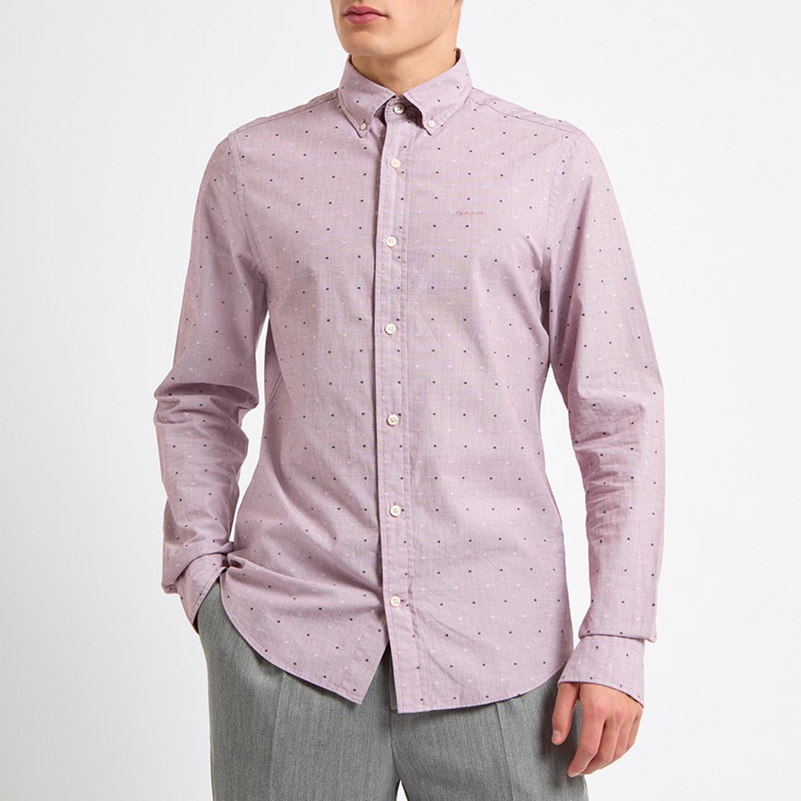 Red Slim Fit Patterned Shirt main product photo