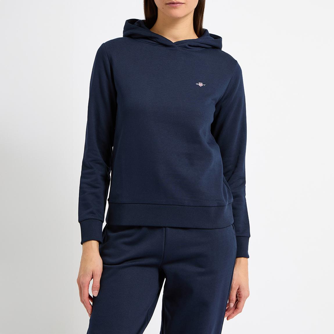 Navy Shield Logo Regular Fit Hoodie main product photo