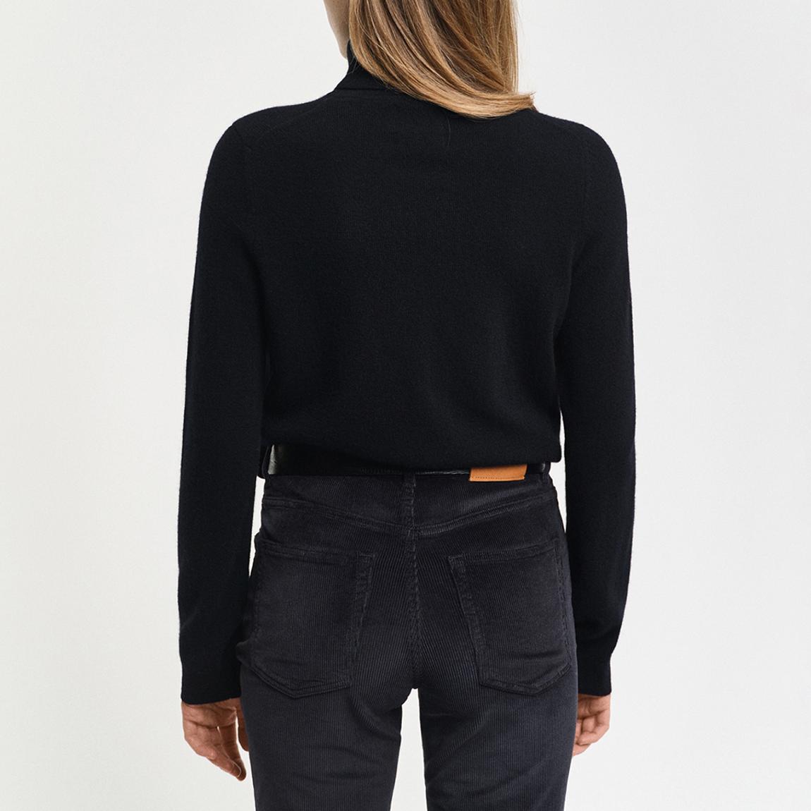 Black Lambswool Blend Roll Neck Jumper main product photo