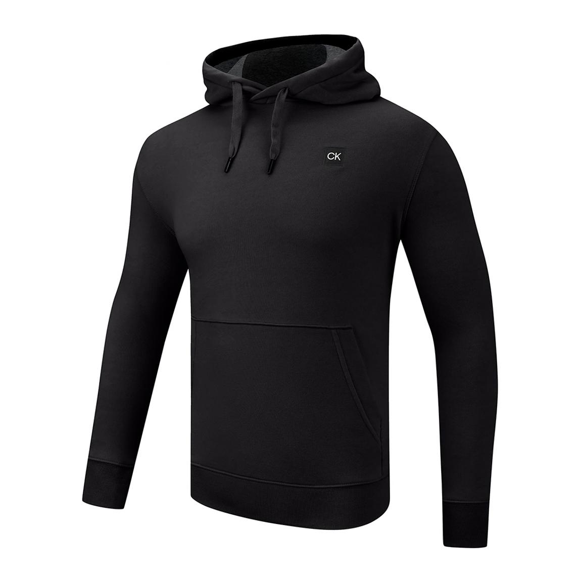 Black Fleece Lined Supersoft Cotton Blend Hoodie main product photo