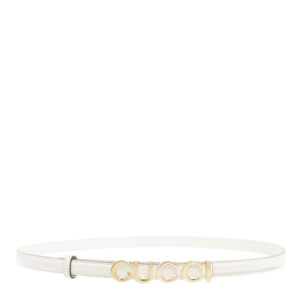Ivory Leather Bracelet With Gucci Script main product photo