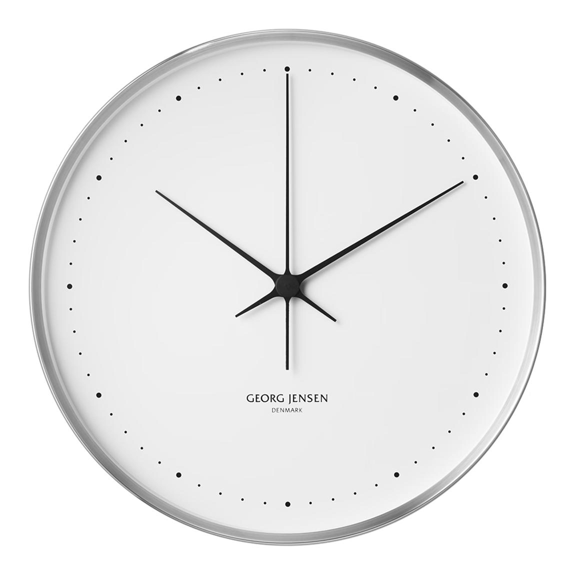 White Henning Koppel Steel Clock 40cm main product photo