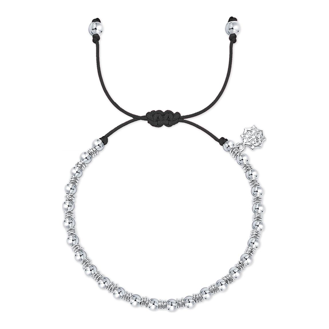 Silver Black Misanga Cord Bracelet main product photo