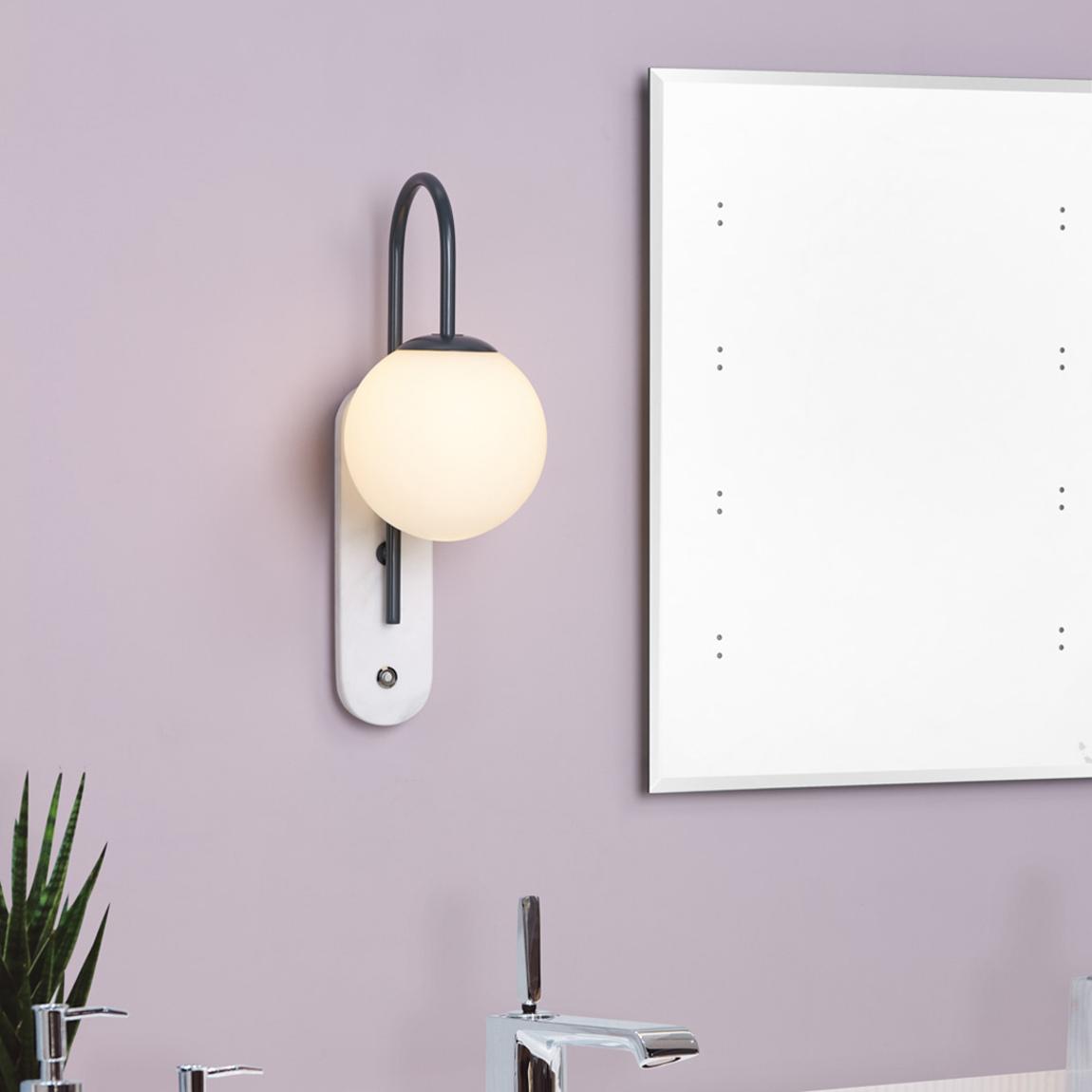 Deuce Bathroom Wall Light Marble main product photo