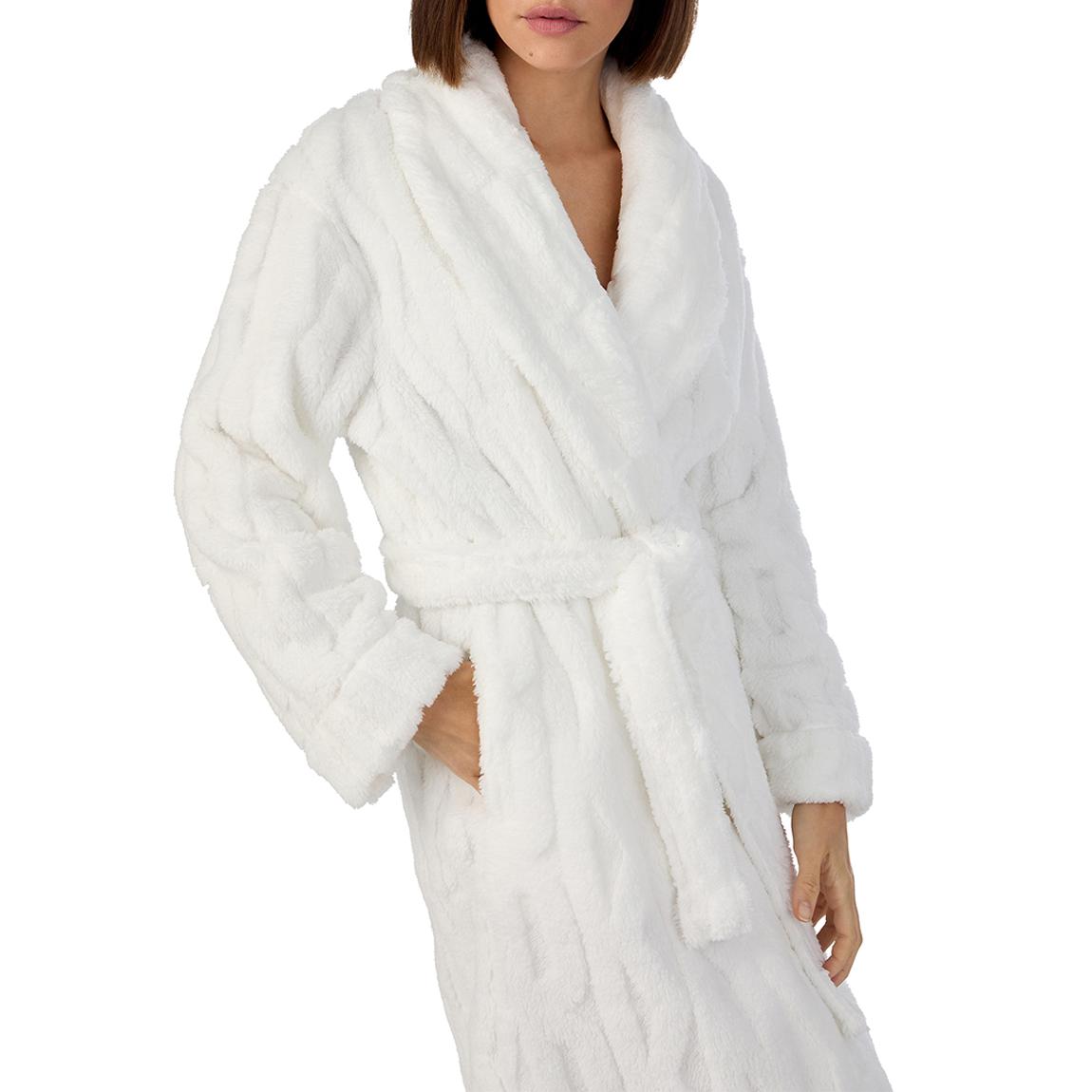 White Plush Signature Mid Length Robe main product photo