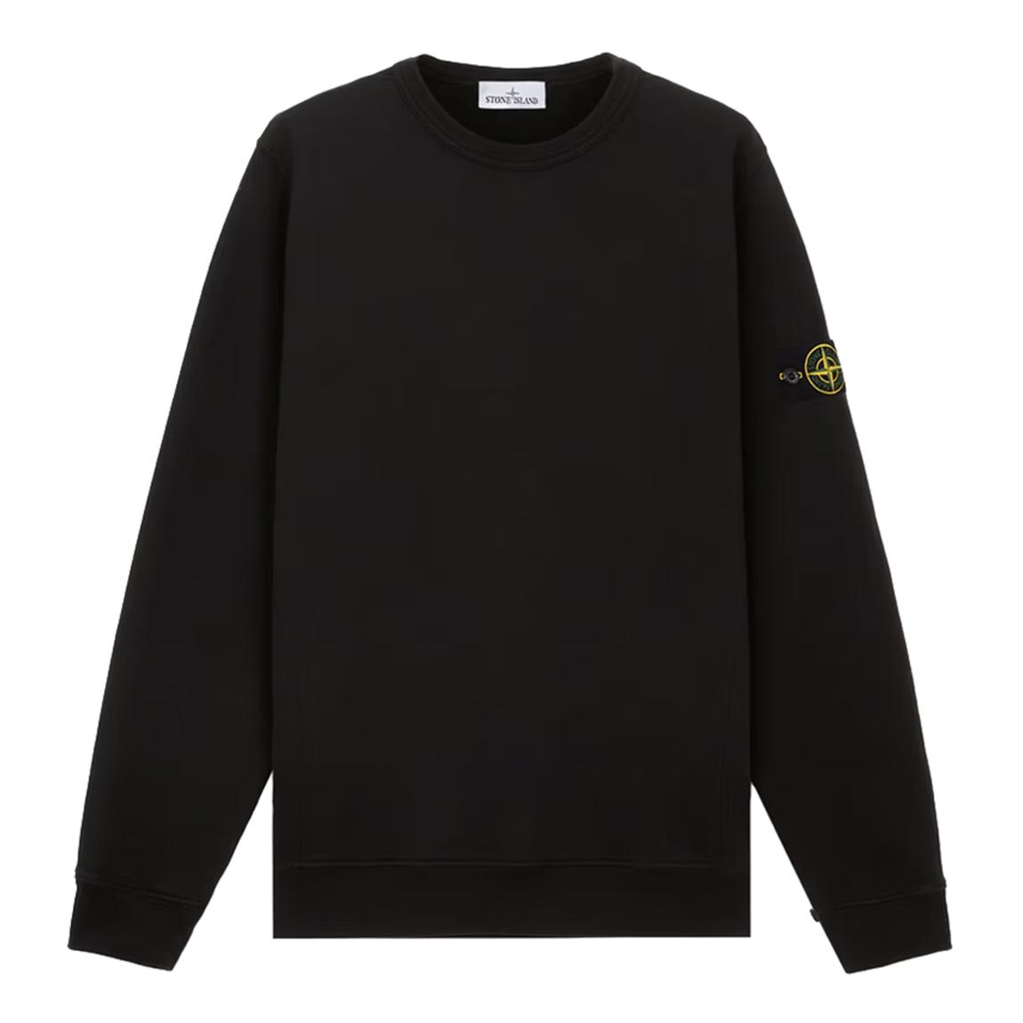 Black Ribbed Cotton Sweatshirt main product photo