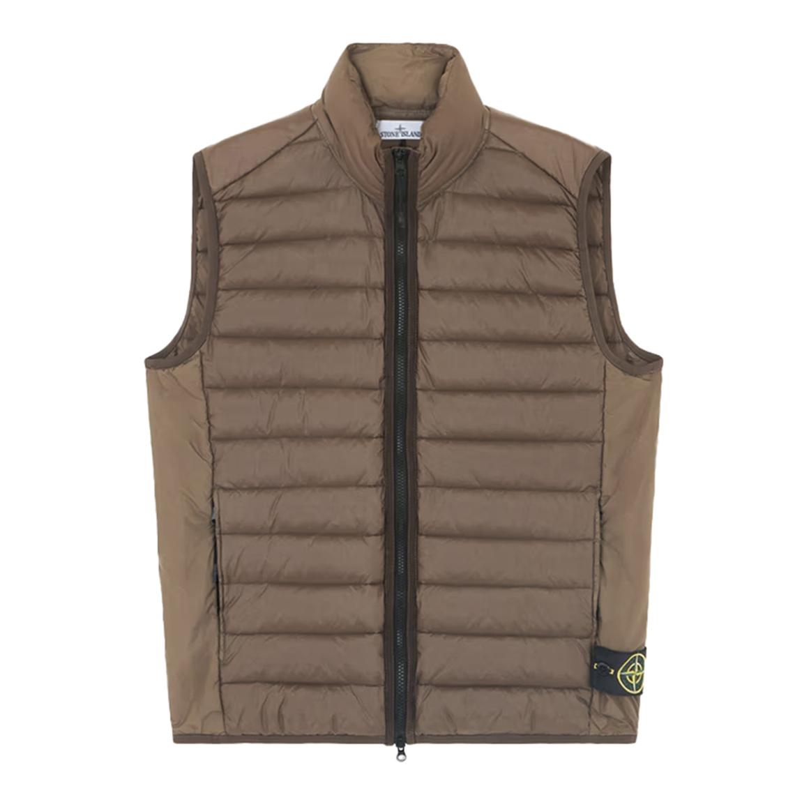 Brown Light Down Zip Vest main product photo