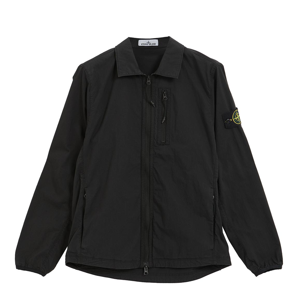 Black Twill Zip Overshirt main product photo