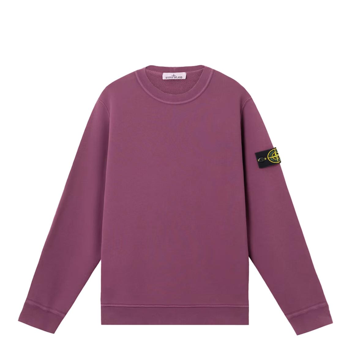 Purple Ribbed Cotton Sweatshirt main product photo