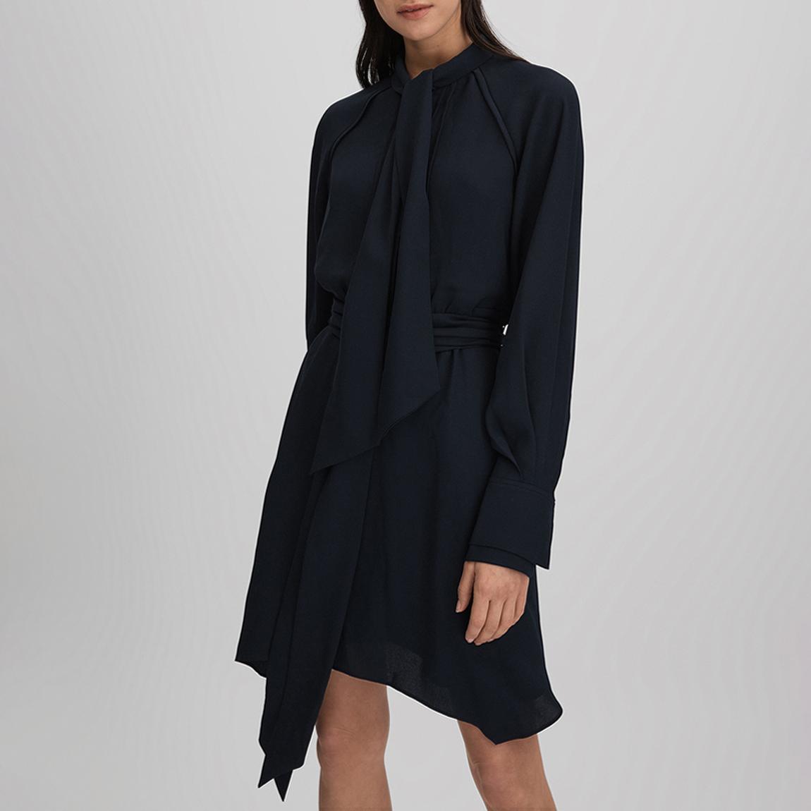 Black Ellie Zip Front Mini Dress main product photo