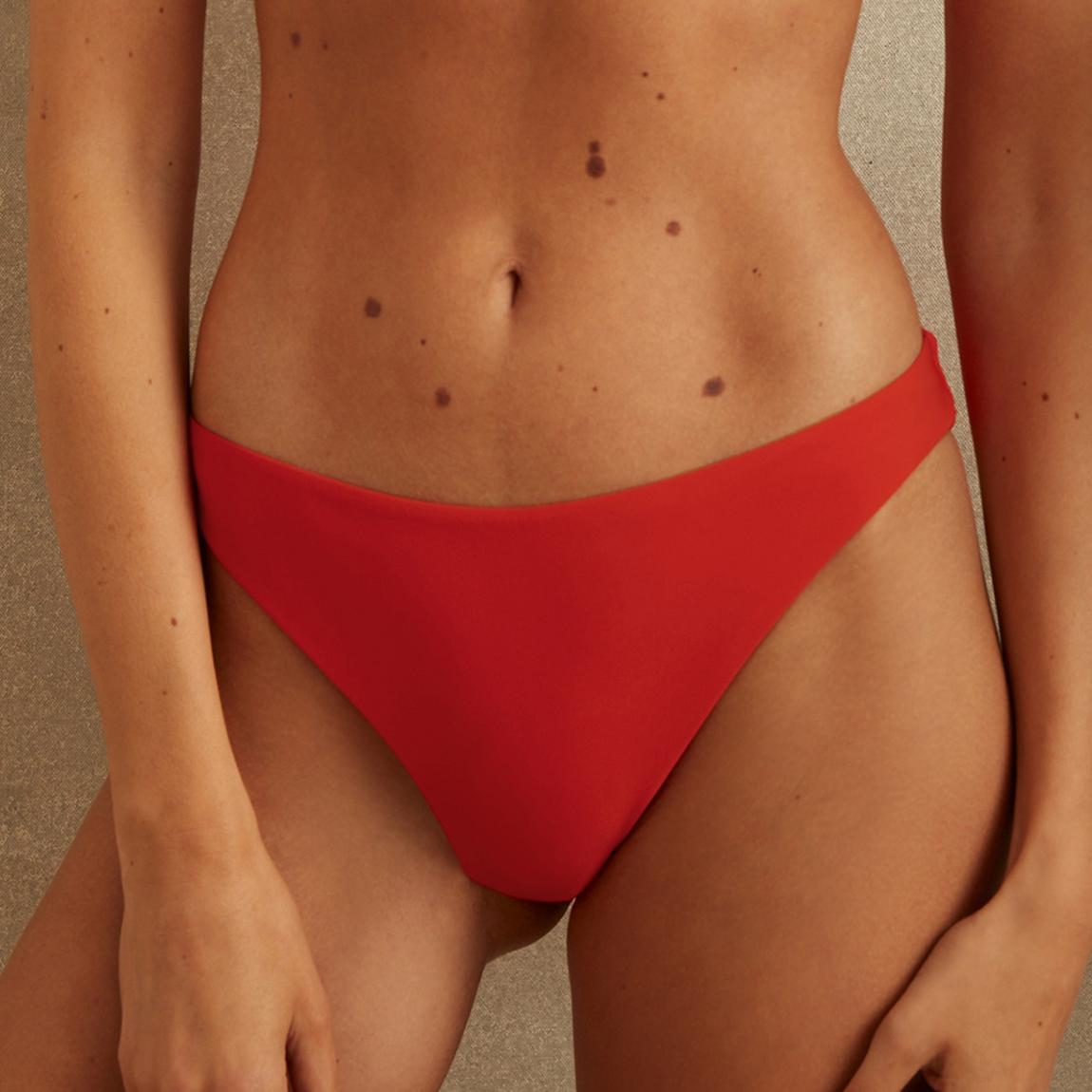Red Aubrey Bikini Bottoms main product photo