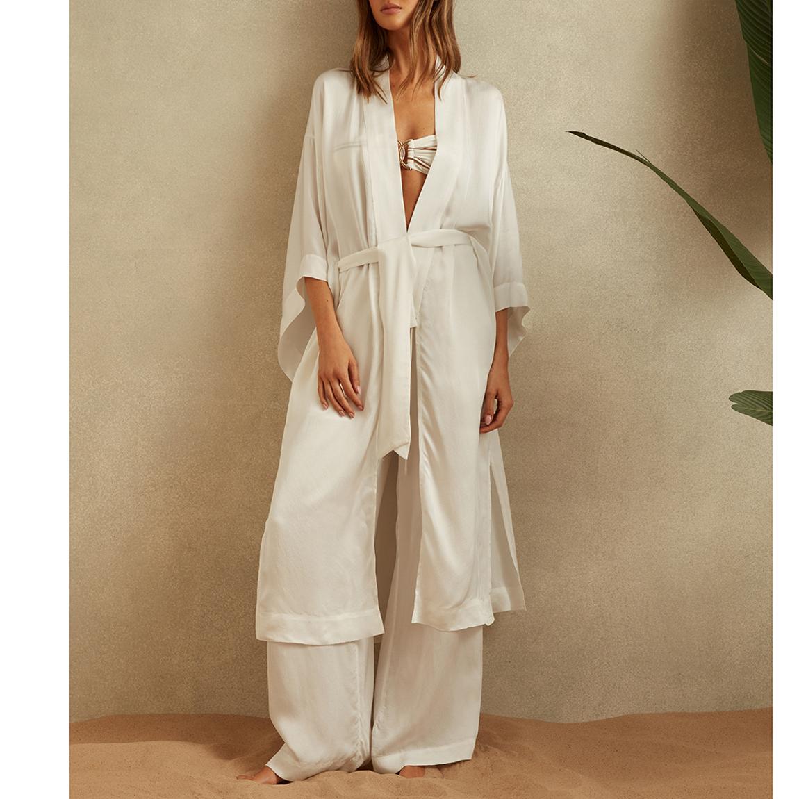 White Nell Textured Kimono main product photo