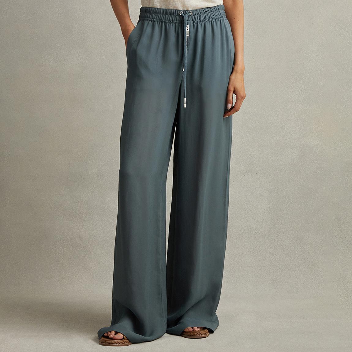 Teal Cameilla Wide Leg Trousers main product photo