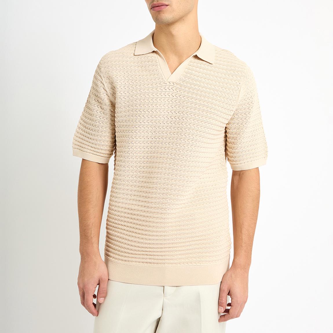 Stone Sigmund Textured Polo Shirt main product photo
