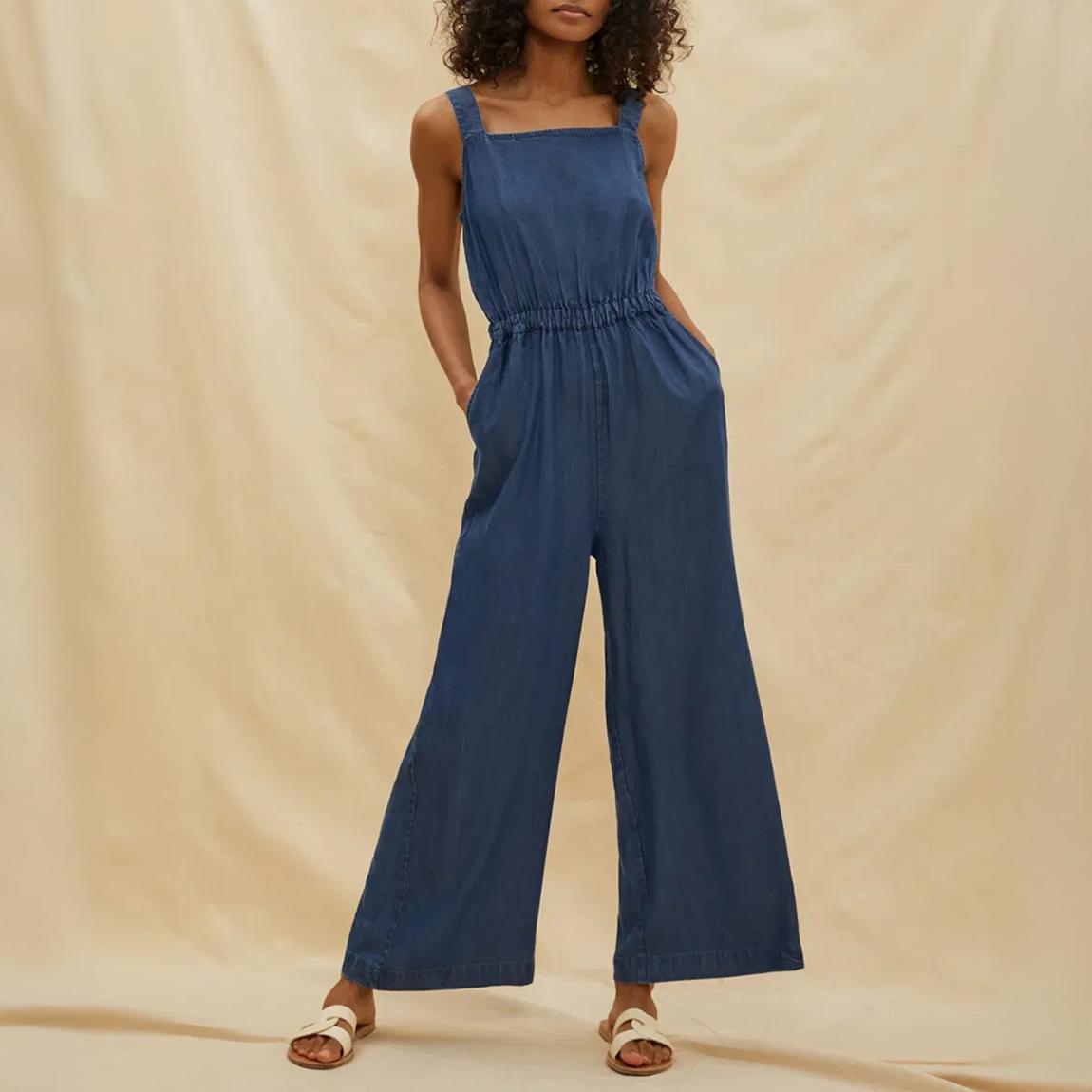 Blue Tencel Denim Dungaree main product photo