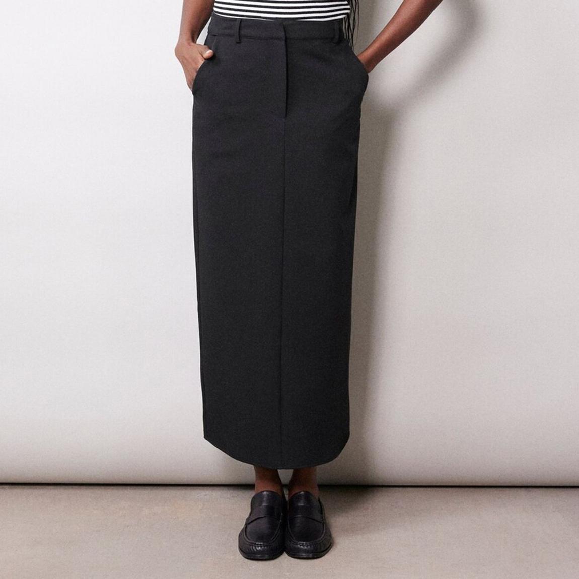 Black Tailored Maxi Skirt main product photo