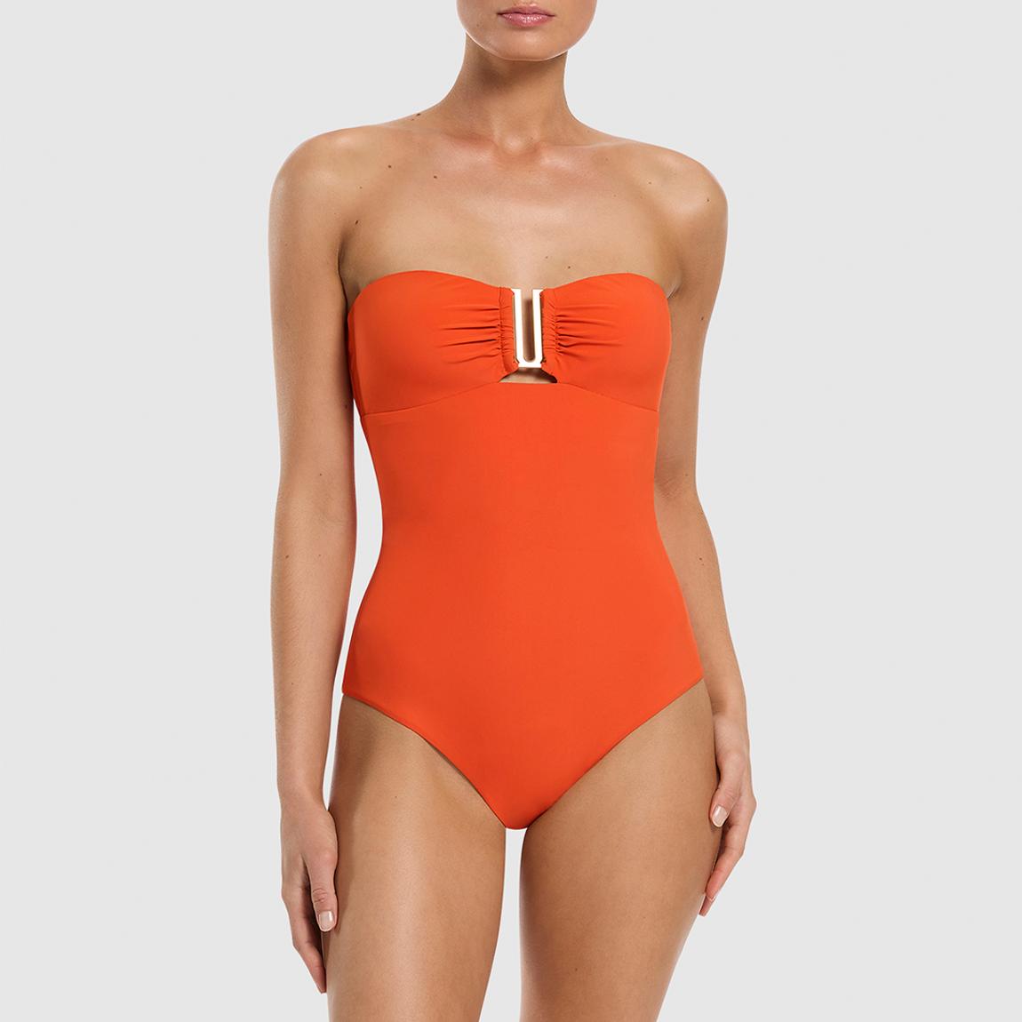 Coral Jetset Bandeau One Piece Swimsuit main product photo