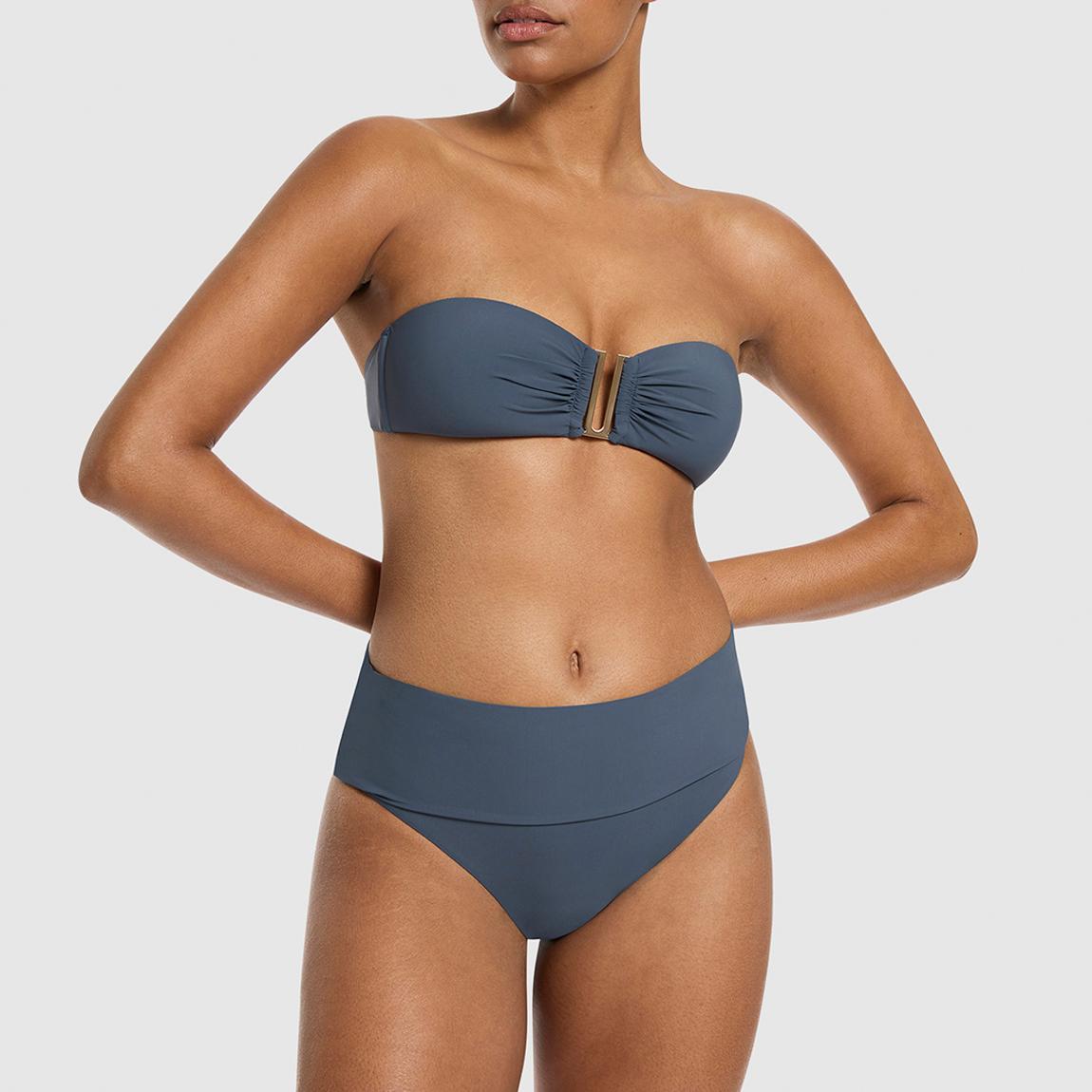 Blue Jetset Fold Down Bikini Bottoms main product photo