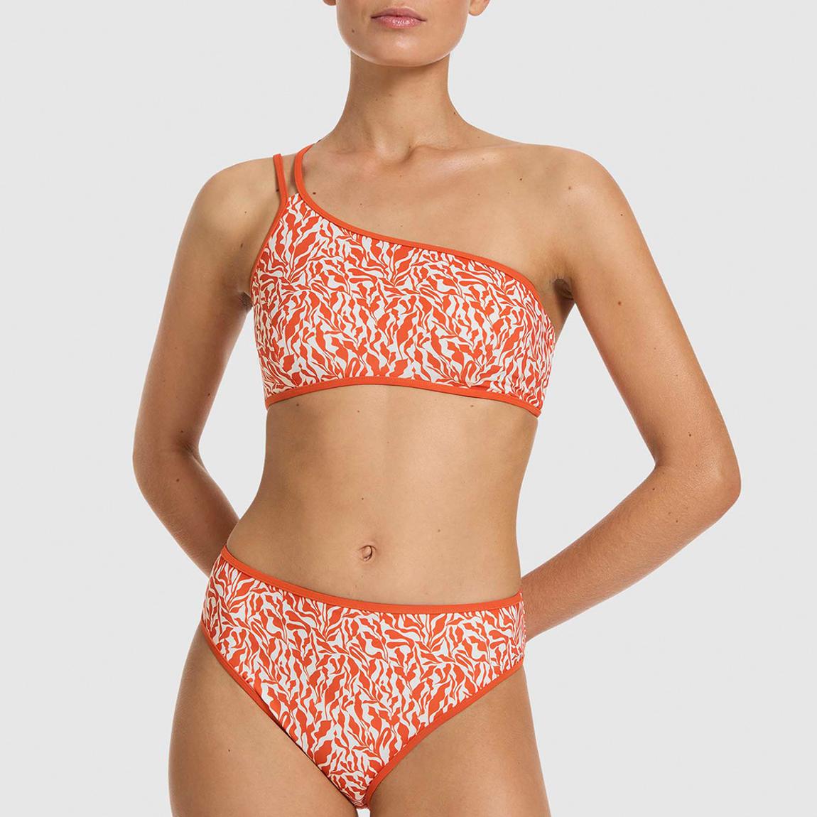 Coral Sereno Ditsy Full Coverage Bikini Bottoms main product photo