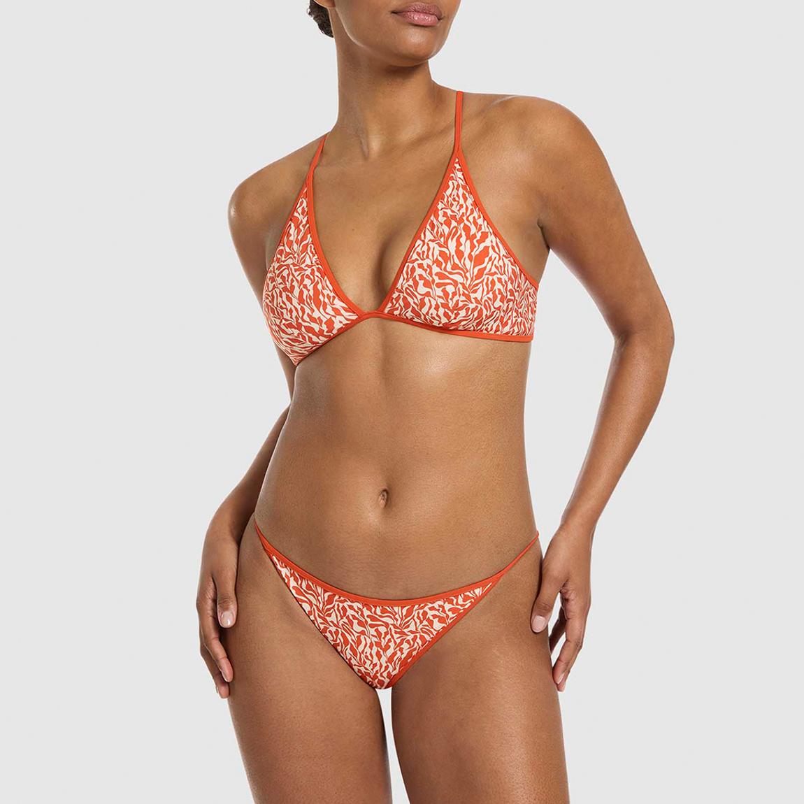 Coral Sereno Ditsy Skinny Side Hipster Bikini Bottoms main product photo