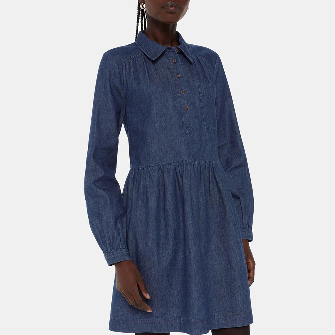 Blue Winnie Chambray Denim Dress main product photo