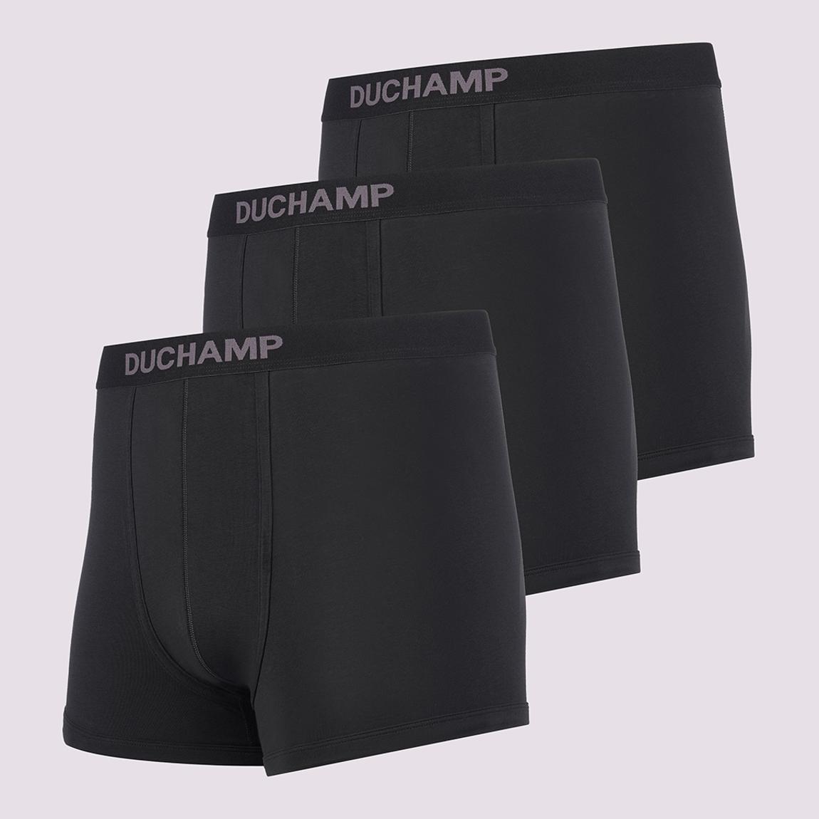 Black Duchamp Three Pack Luxury Cotton Boxer Briefs main product photo