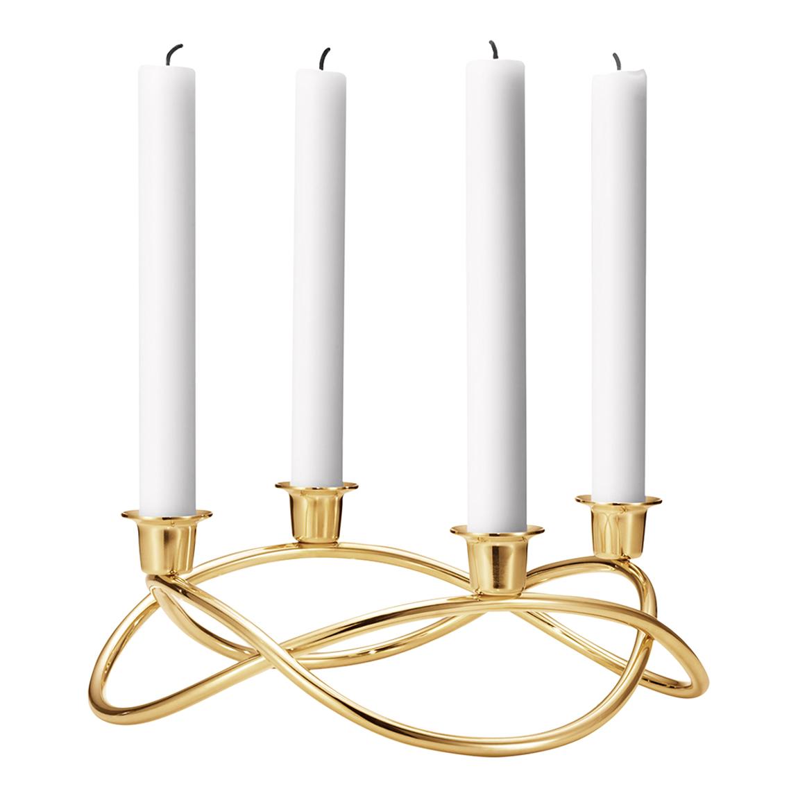 Season Candleholder 18kt Gold Plated Stainless Steel main product photo