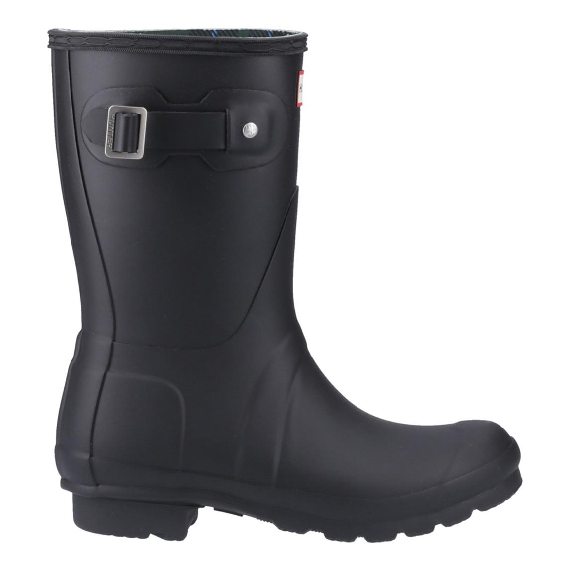 Women's Black Original Short Tartan Lining Wellies main product photo