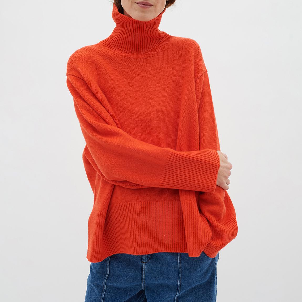Orange Wool Blend Turtleneck Jumper main product photo