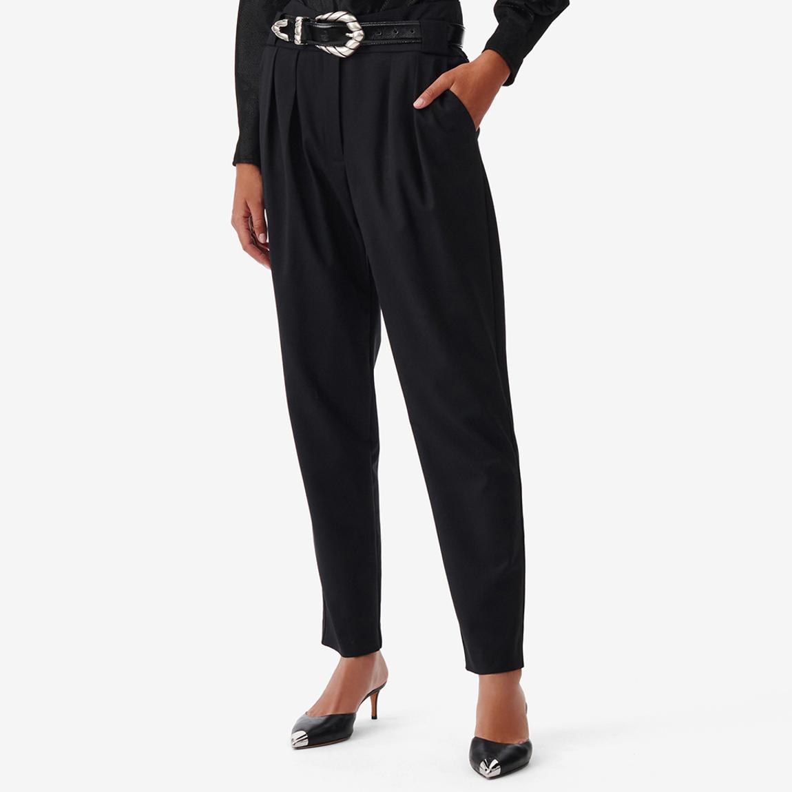 Black Pleated Taper Trousers main product photo