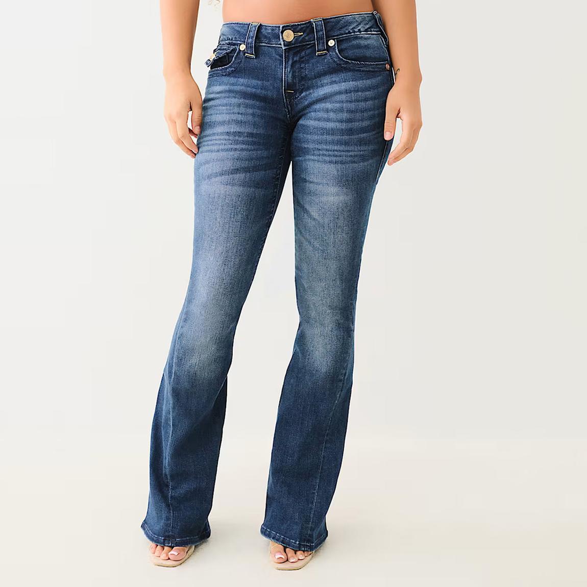 Dark Blue Joey Flare Braided Skinny Jeans main product photo