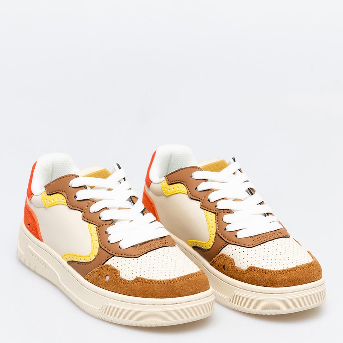 Women's Brown/Orange Elli High Top Trainer main product photo