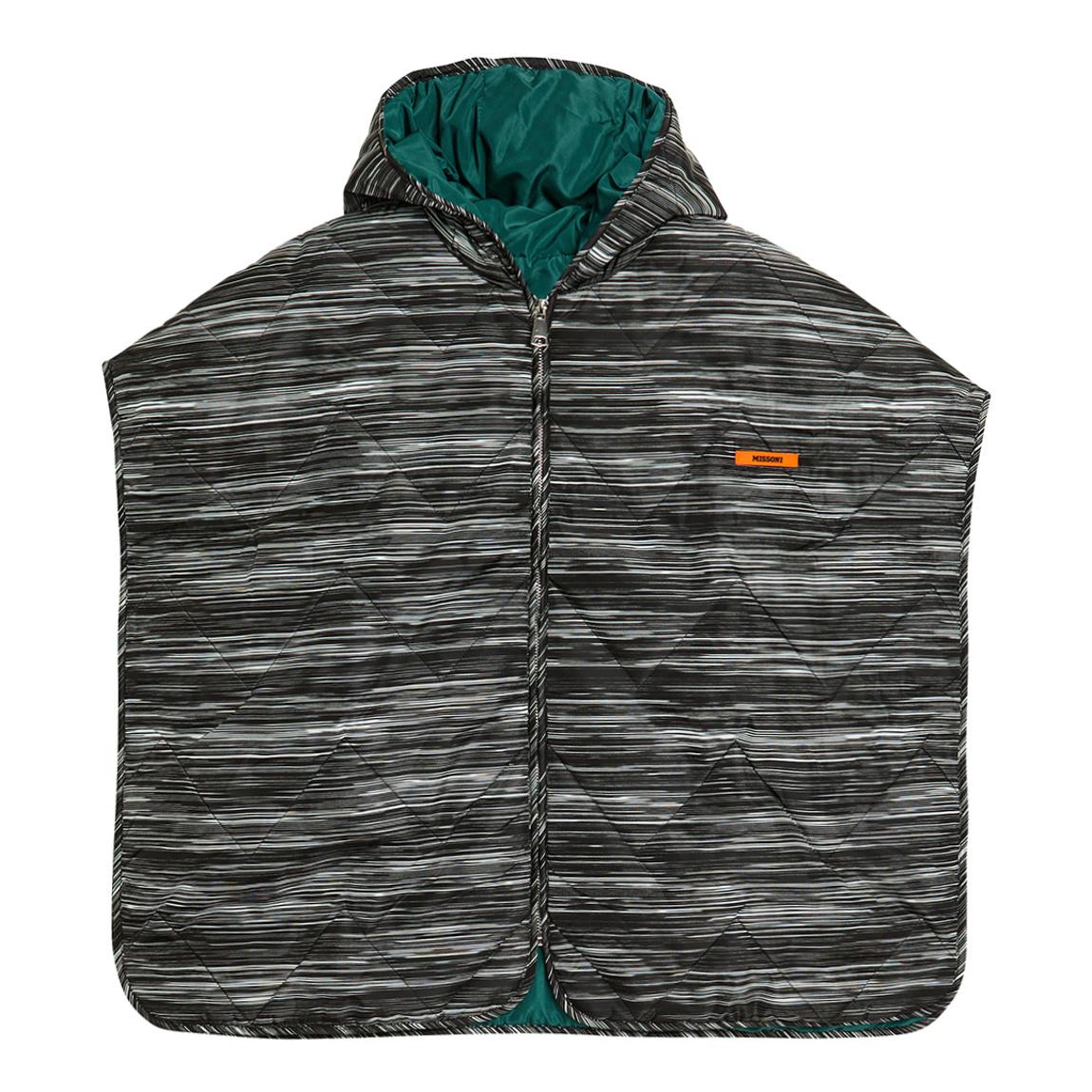 Grey Woven Poncho main product photo