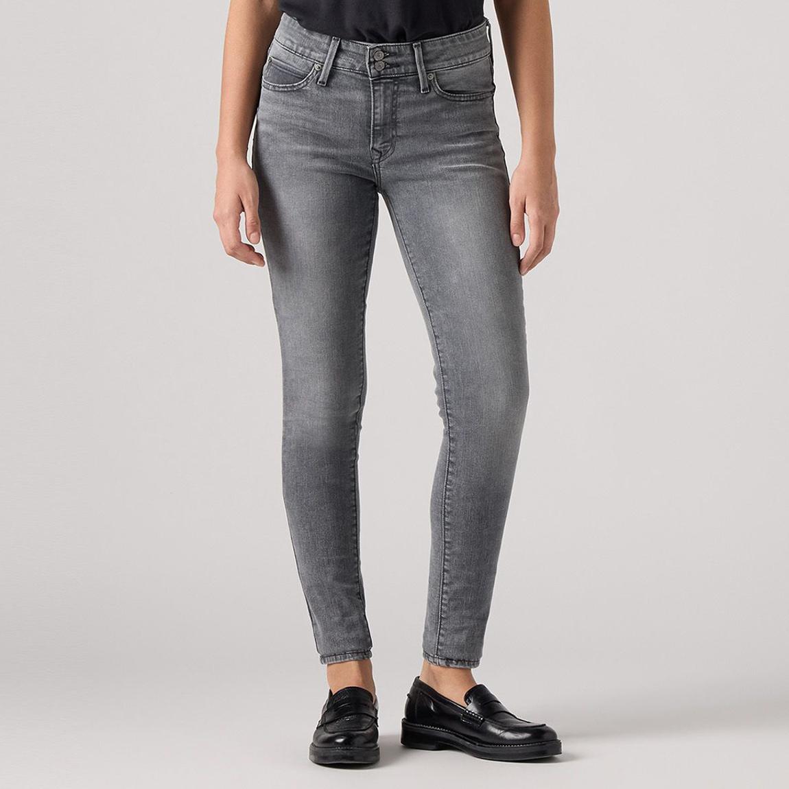 Grey 711™ Double Button Skinny Stretch Jeans main product photo