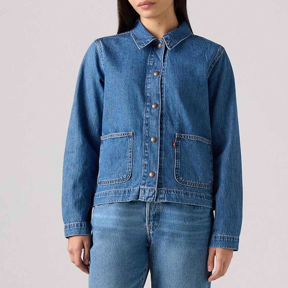 Blue Denim Cotton Shacket main product photo