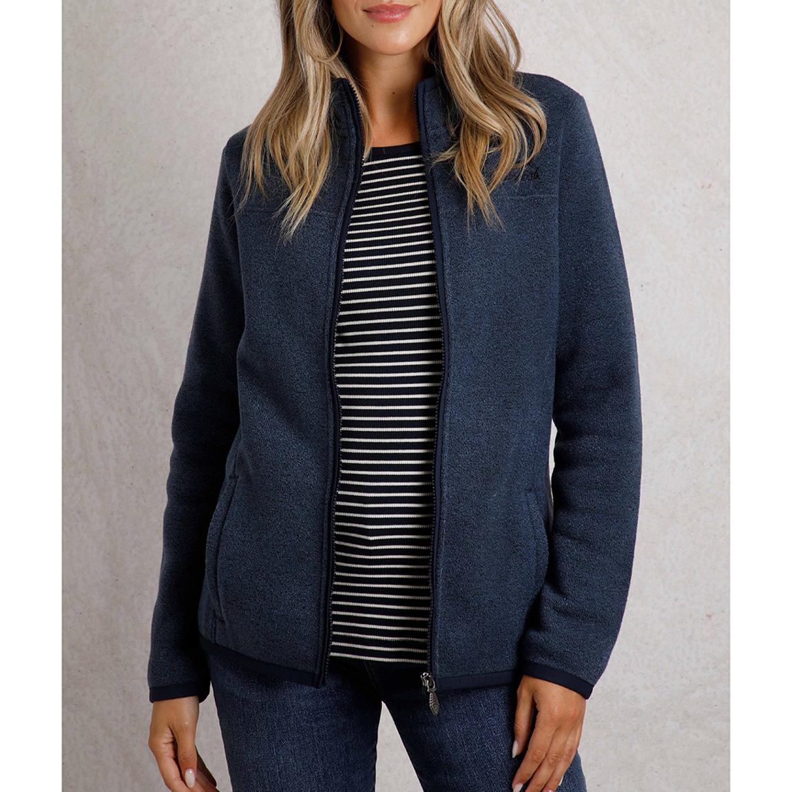 Navy Full Zip Soft Knitted Fleece main product photo