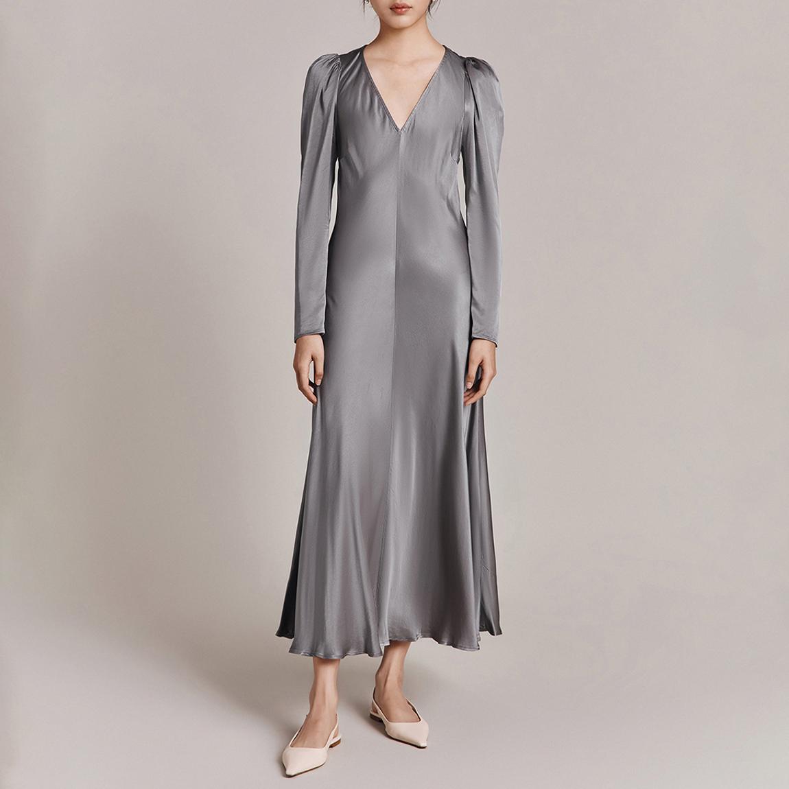 Slate V-Neck Slinky Midaxi Dress main product photo