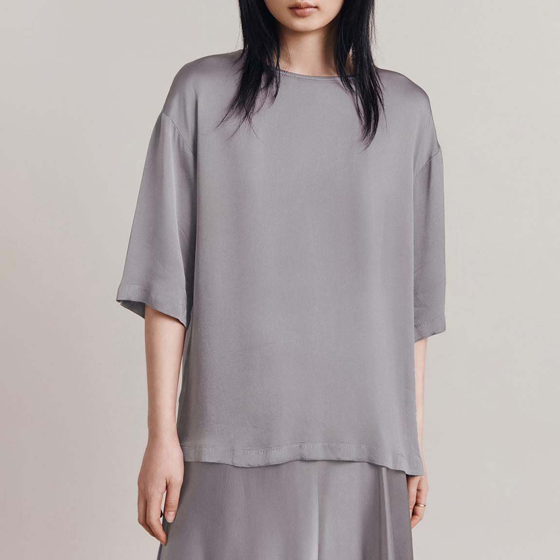Slate Satin T-Shirt Blouse main product photo