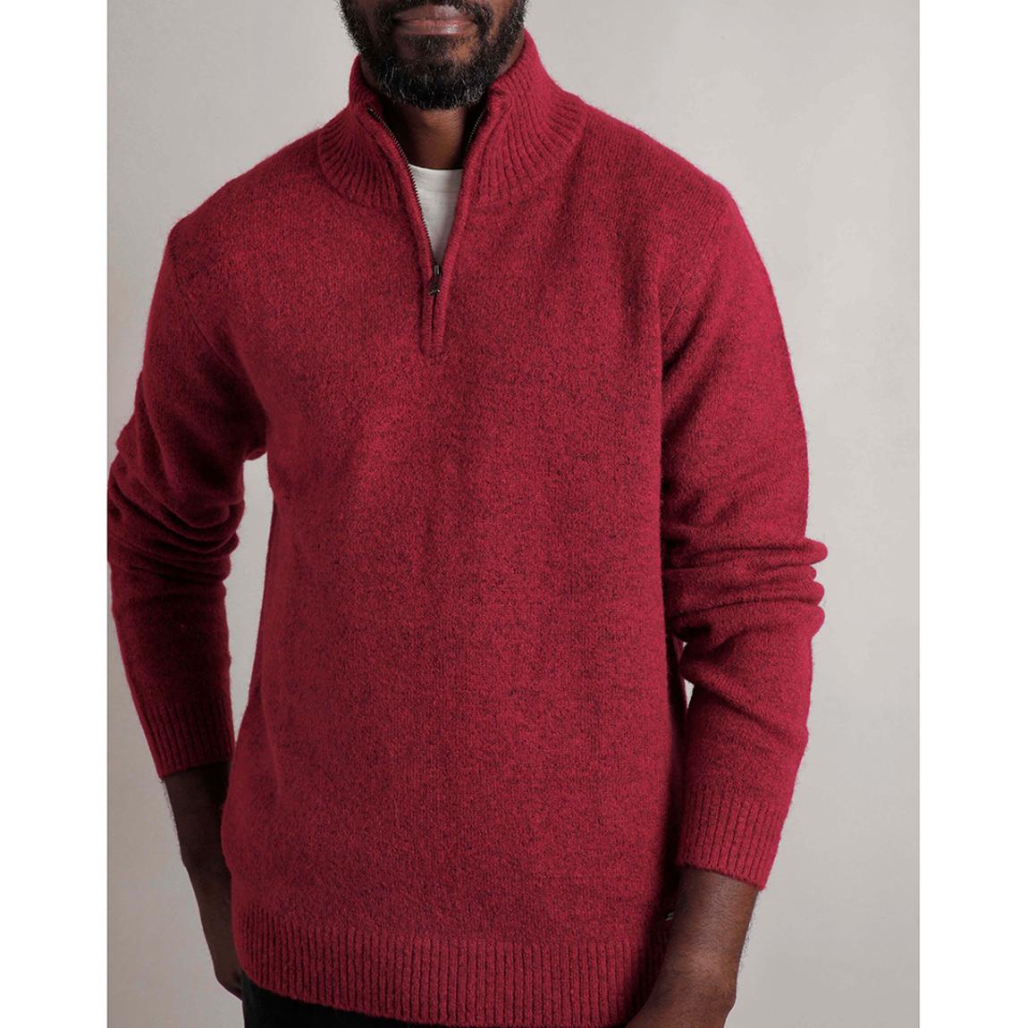 Red Wool Blend 1/4 Zip Jumper main product photo