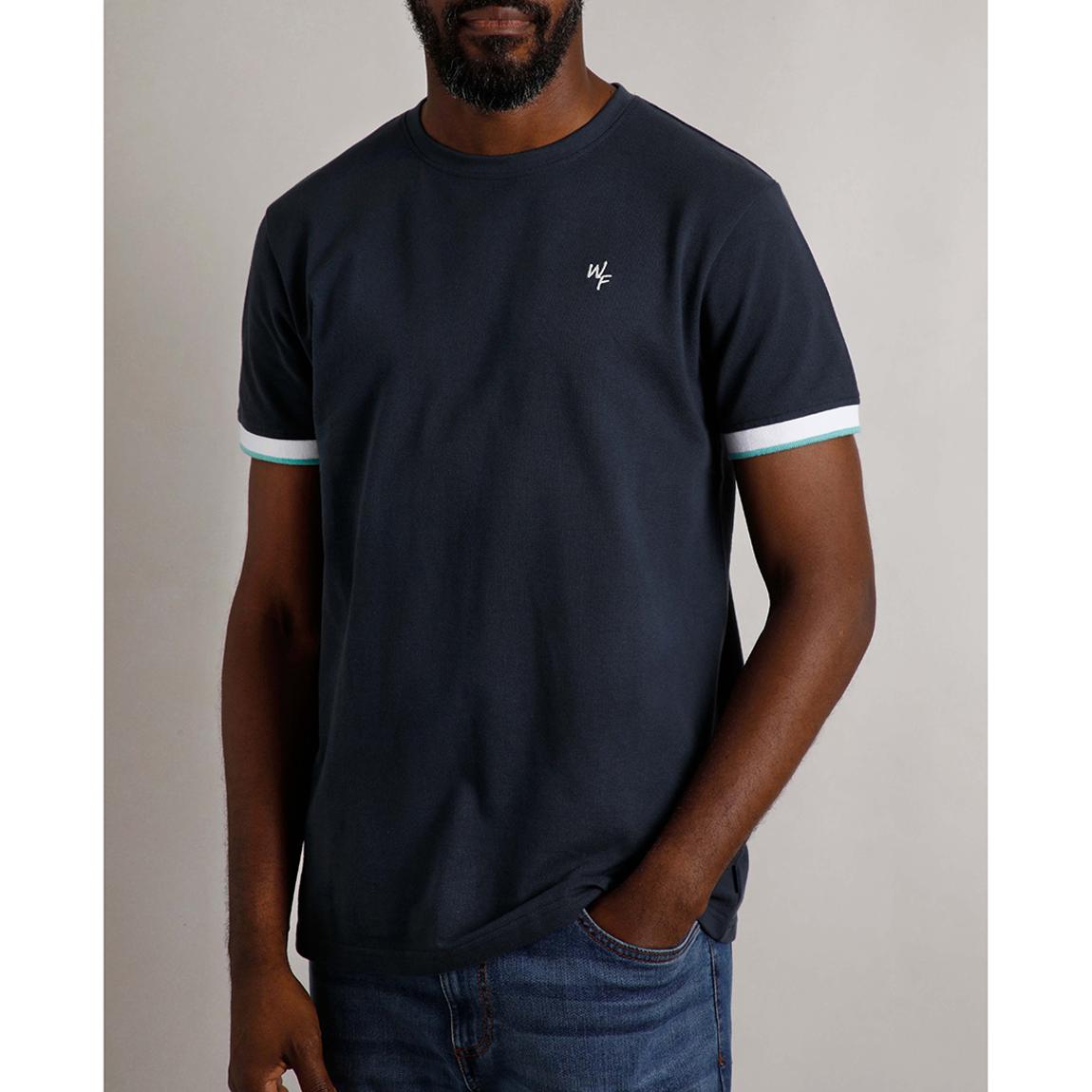 Navy Cotton Pique T-Shirt main product photo