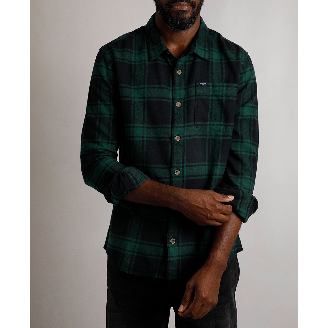 Navy/Green Cotton Heritage Flannel Shirt main product photo