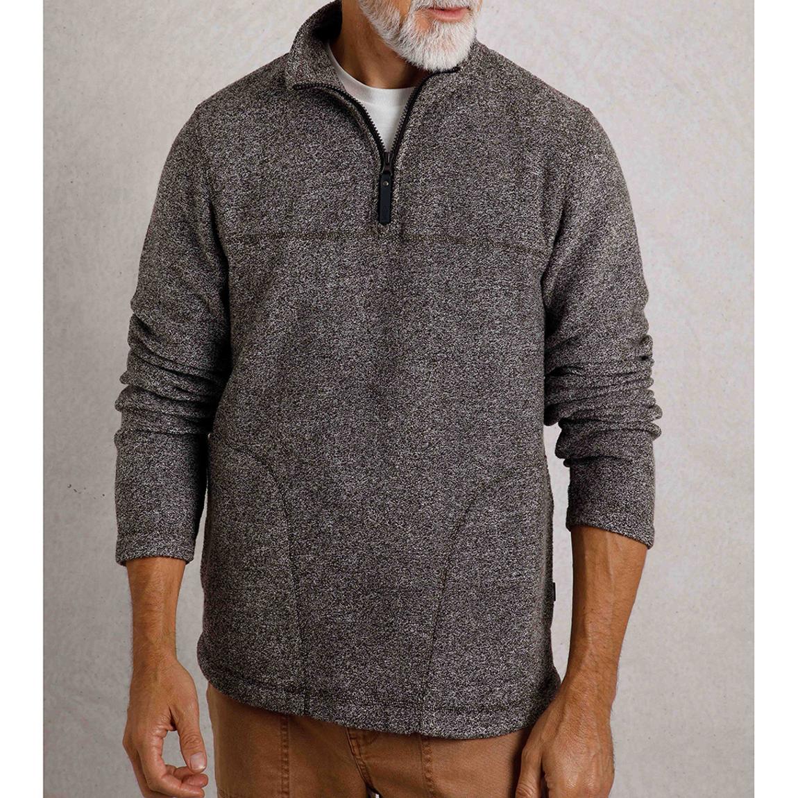 Brown Eco 1/4 Zip Marl Fleece main product photo