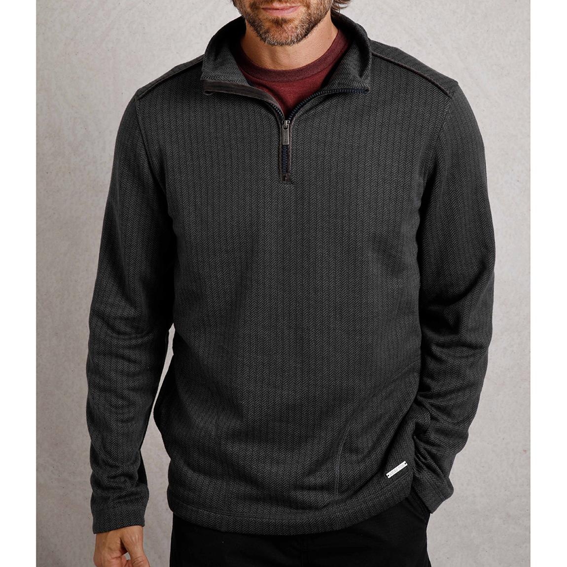 Charcoal 1/4 Zip Herringbone Fleece main product photo