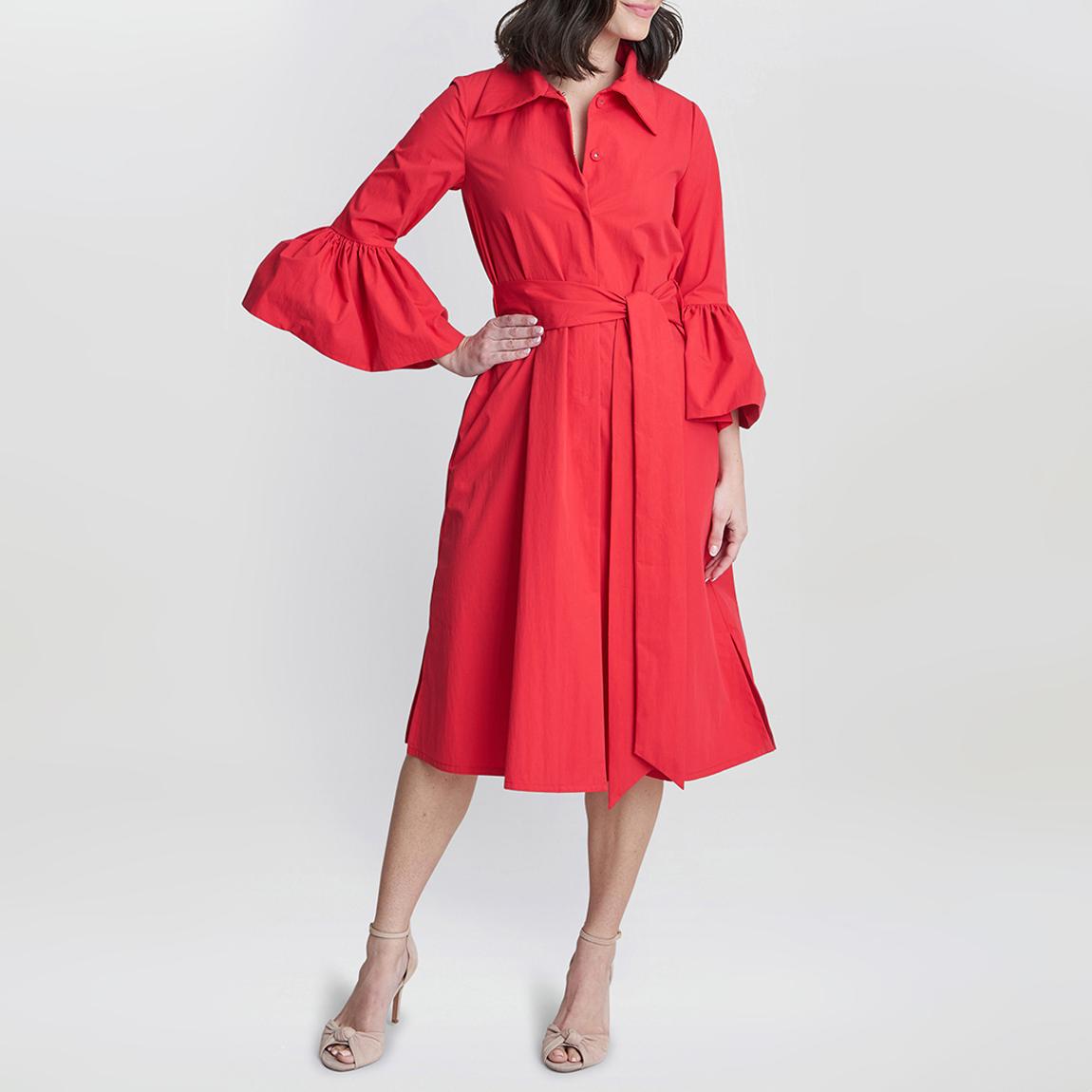 Scarlet Taffeta Shirt Dress main product photo