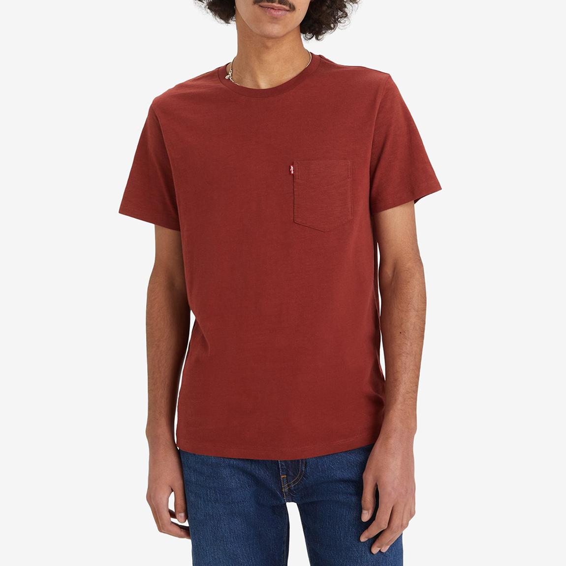 Red Pocket Cotton T-Shirt main product photo