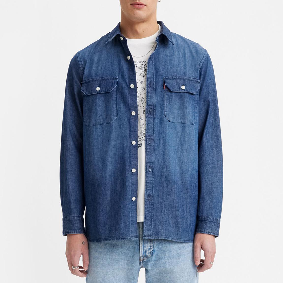 Dark Blue Worker Denim Shirt main product photo