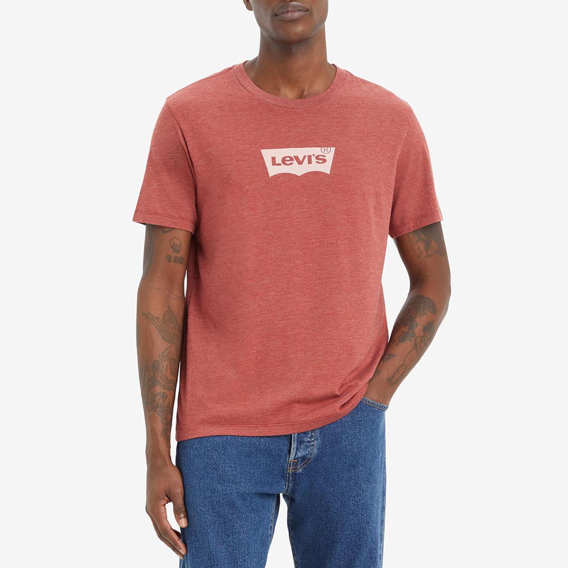 Red Washed Logo Cotton Blend T-Shirt main product photo