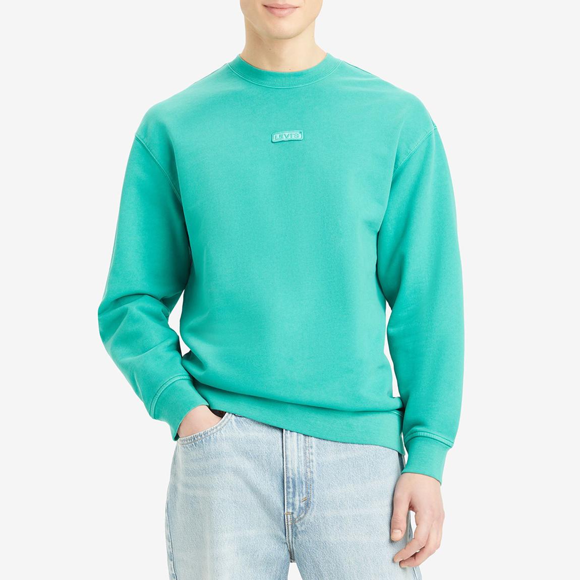 Teal Relaxed Cotton Sweatshirt main product photo
