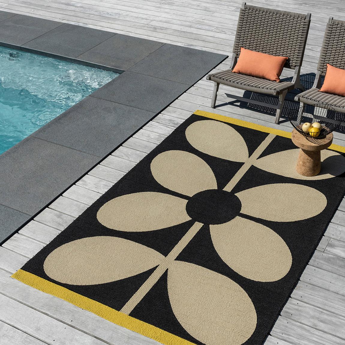 Giant Sixties Stem outdoor 463705 200x280cm Rug, Noir main product photo